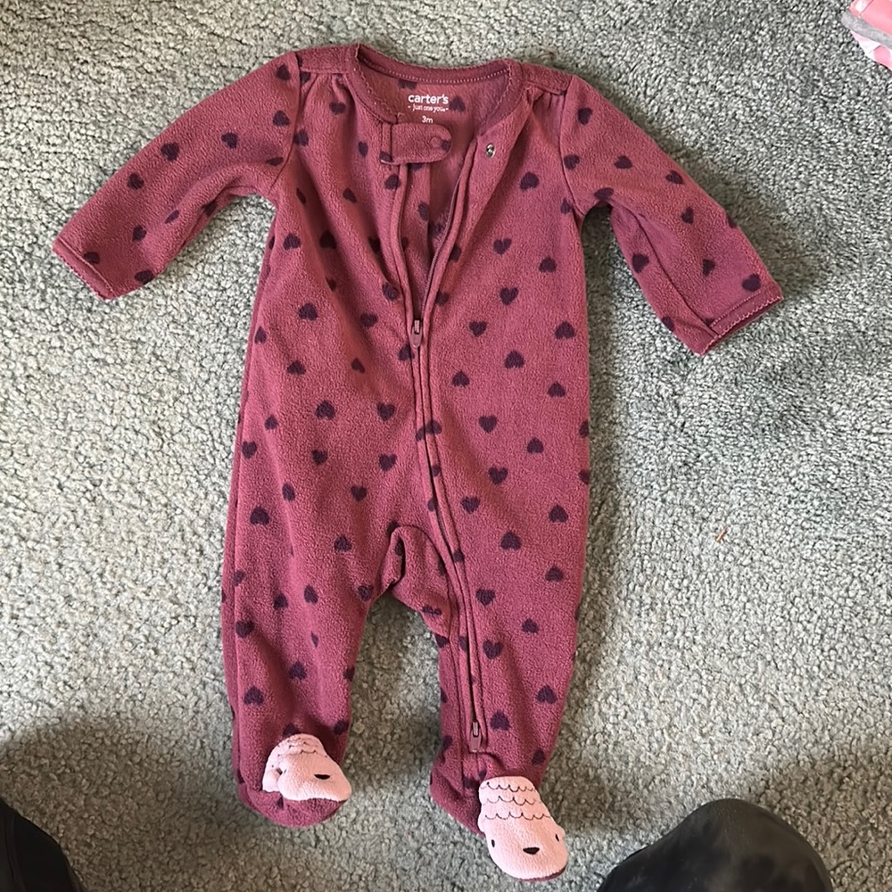 Bundle of 9 Carters fleece Jammies - 3 months.